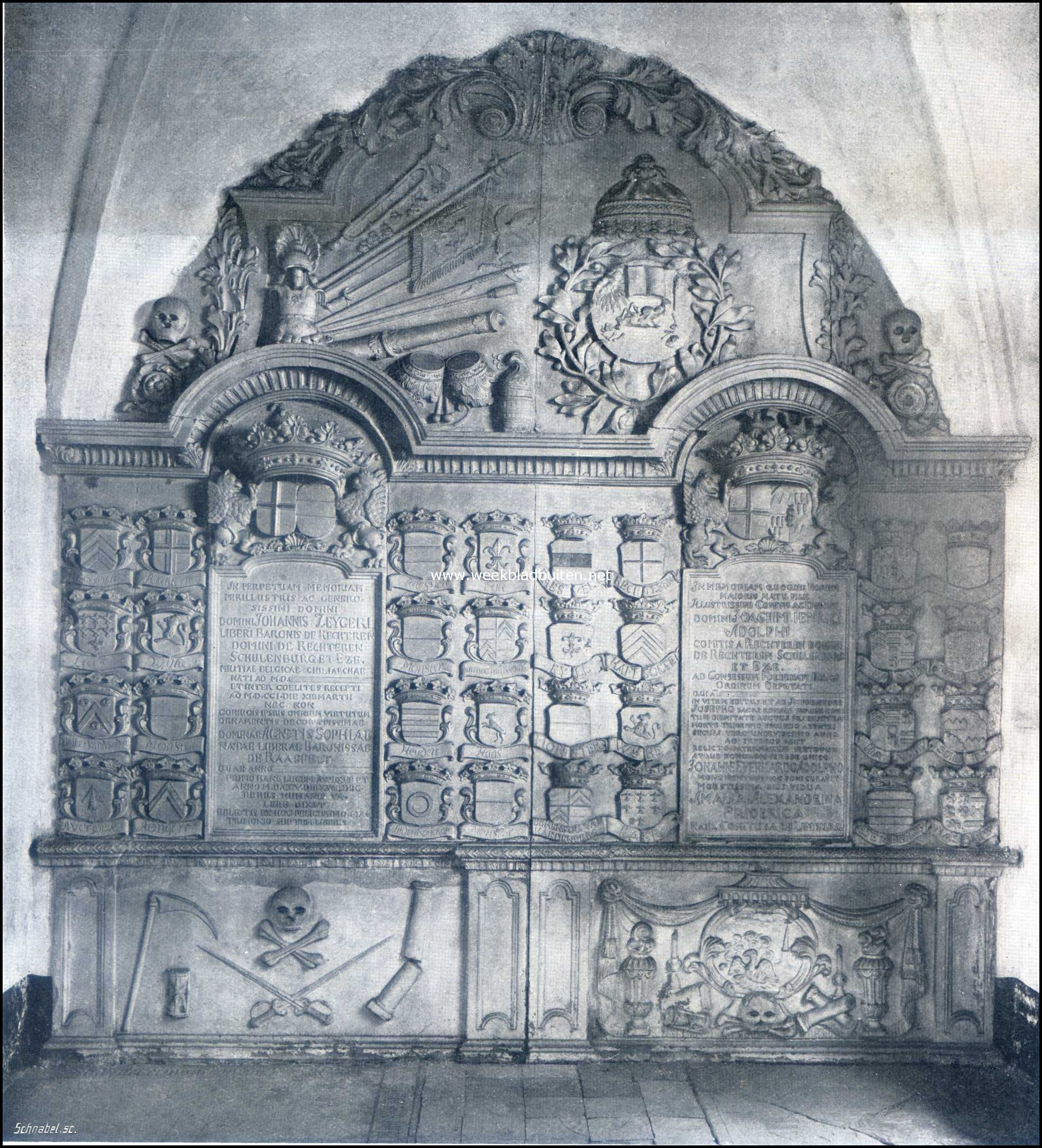 Het Kasteel Rechteren. Praafgraf van de familie Rechteren in de Nederlandsch Hervormde Kerk te Dalfsen