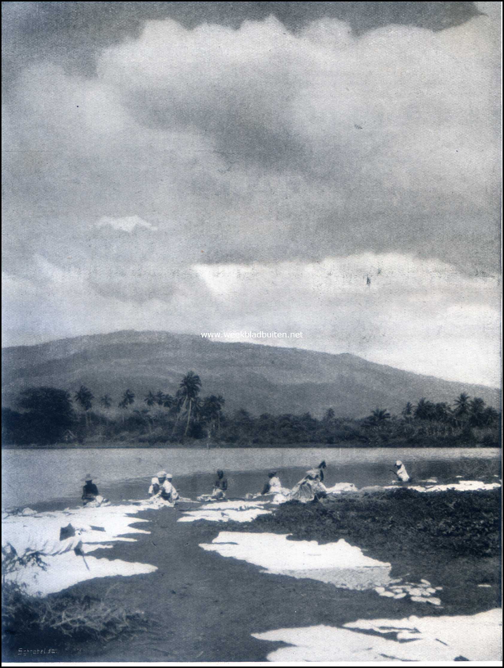 Wasschende vrouwen op Ha�ti