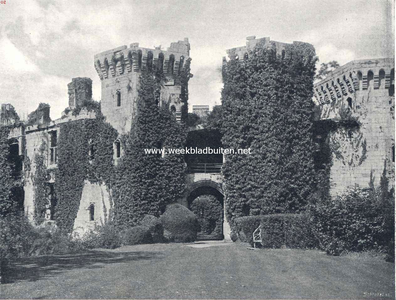 Oud-Engeland. Raglan-Castle. Hoofdingang
