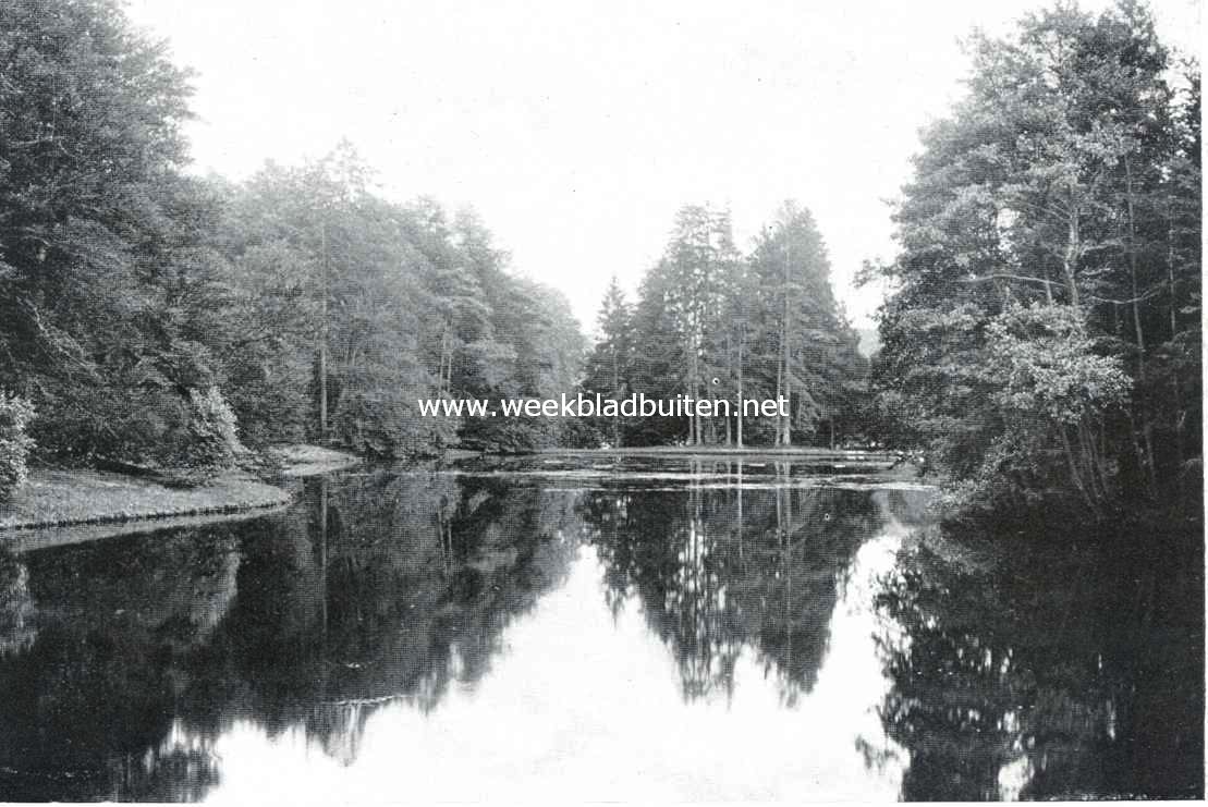 Het kasteel Rosendaal. De groote vijver