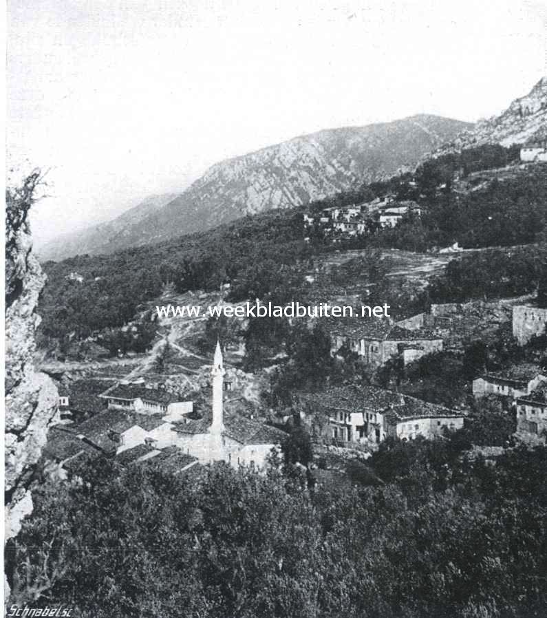 De oude Albaneesche kroningstad Kroja, waar de nationale held Skanderberg woonde