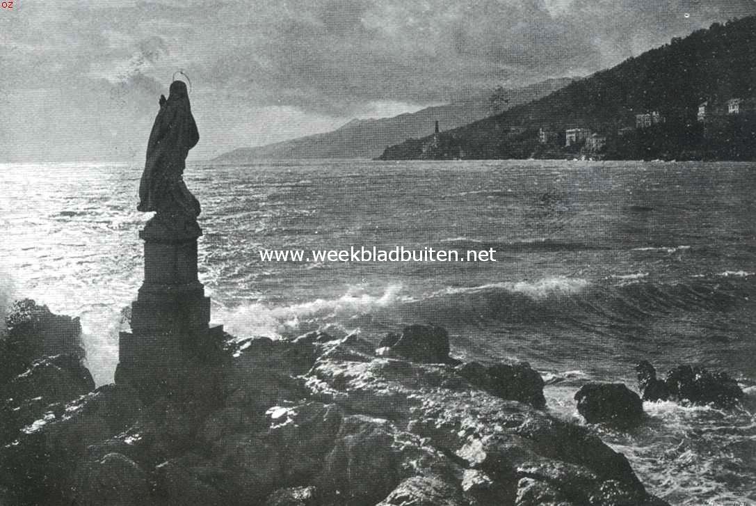 Italiaansche wensen. Istri: het madonnabeeld aan de Golf van Fiume bij Abazzia