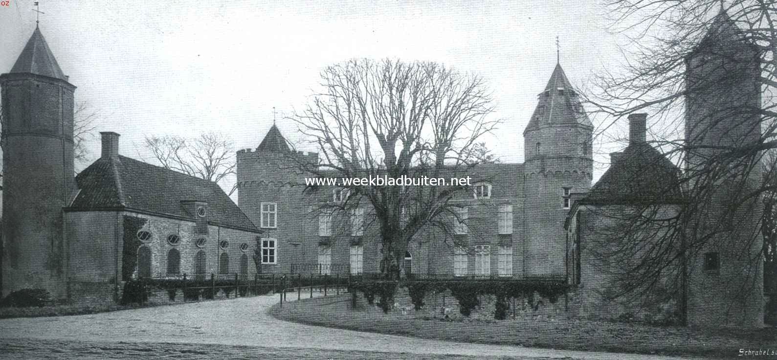 Walchersche kasteelen en buitenplaatsen. Kasteel Westhove met de bijgebouwen en hunne torens