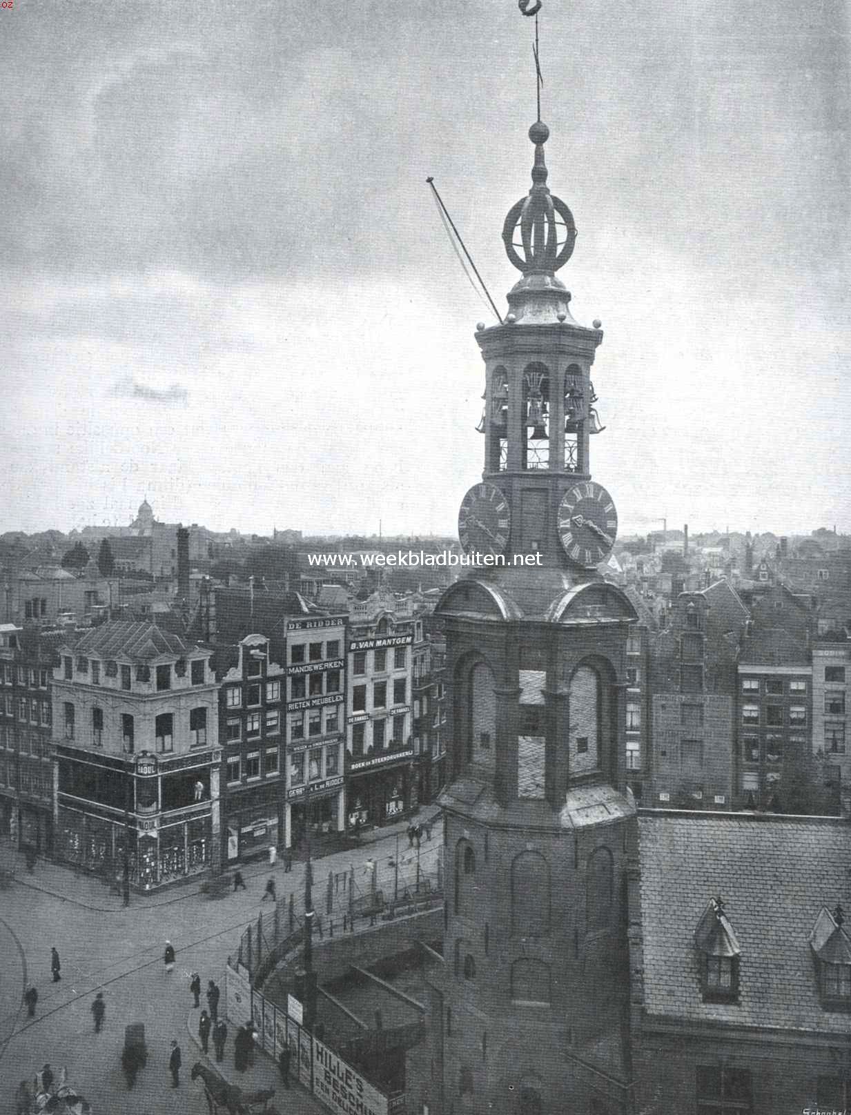 Bij den Munttoren te Amsterdam, tijdens de verbreeding der Singelbrug