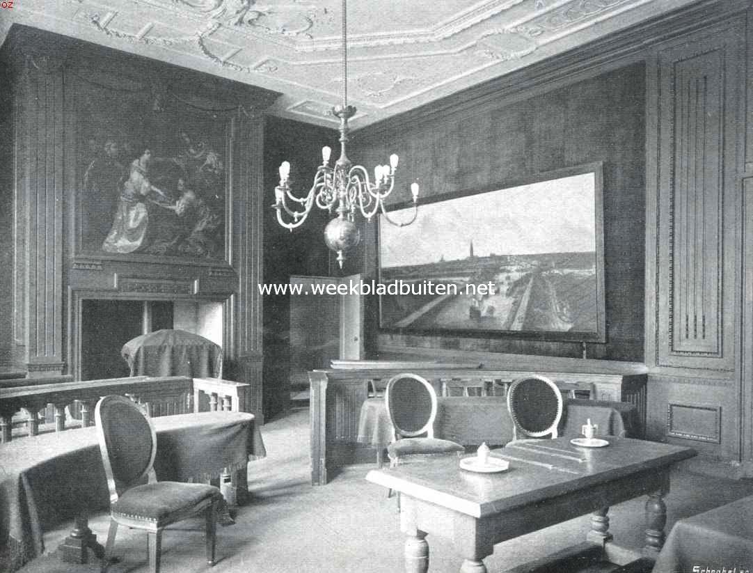 Twee steden van Walcheren. Zaal in het Stadhuis te Middelburg