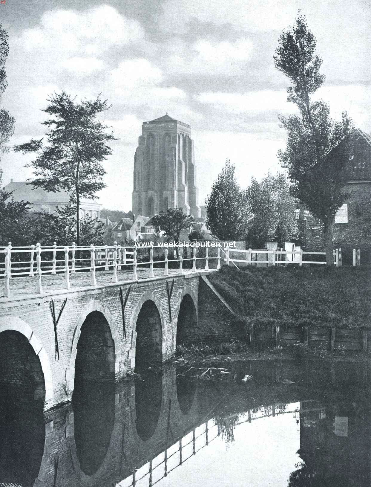 Zierikzee. De Zuidwellebrug. Op den achtergrond de St. Lievens Monstertoren