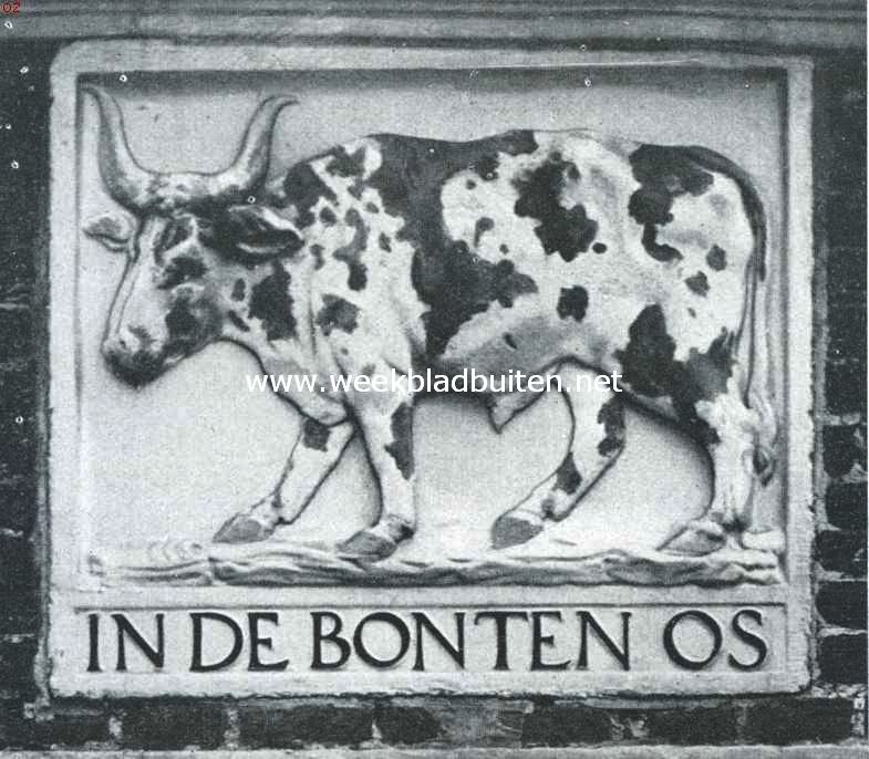 Monnikendam. Gevelsteen in een huisje aan het Noordeinde