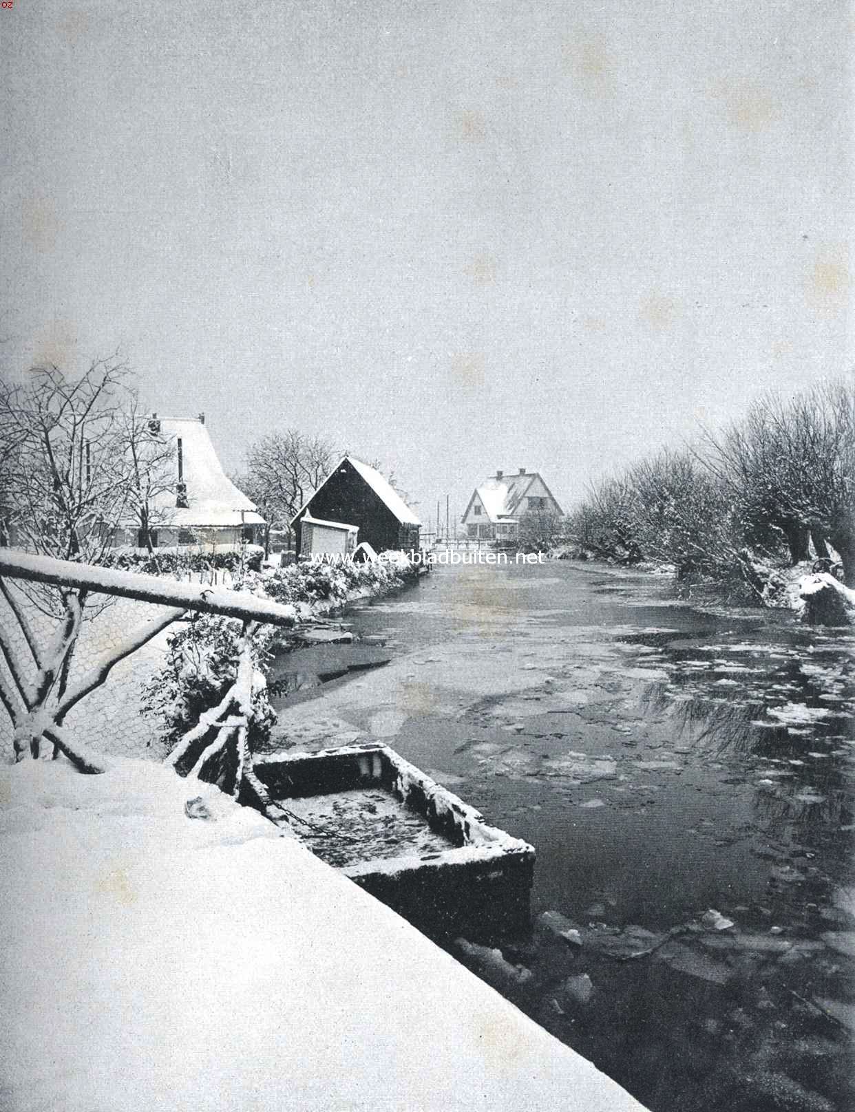 Winterlandschap. De Galgenvaart bij Naarden