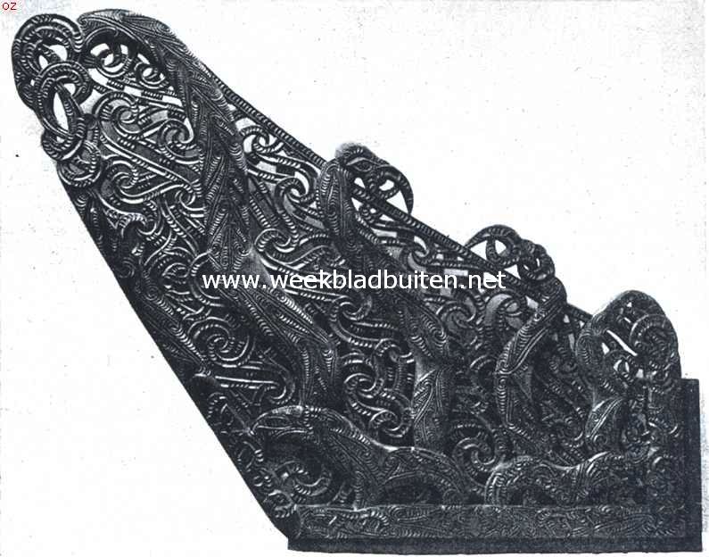 Maori-kunst. Voorsteven van een kano (2)