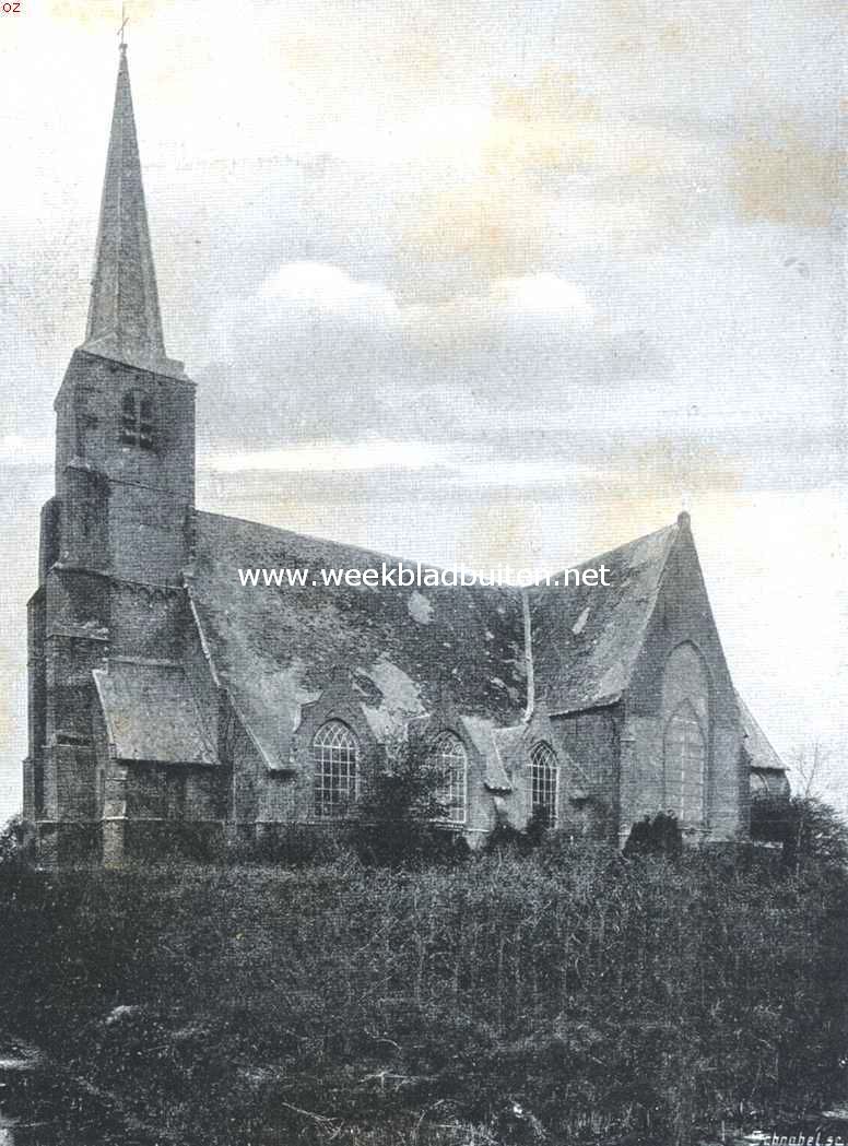 Bij Poortugaal. De kerk, gezien van het zuidwesten