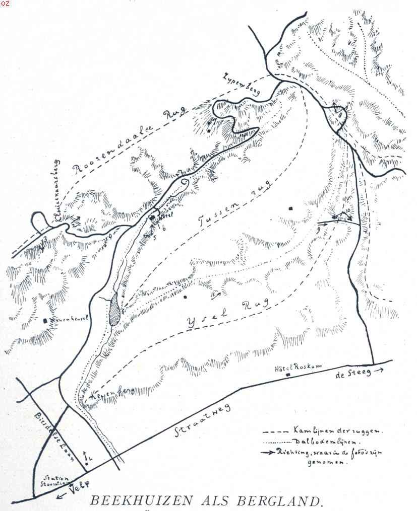 Beekhuizen als bergland. Ori�nteeringskaartje