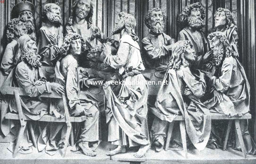 Rothenburg ob der Tauber. D�tail altaar van het Allerkostbaarste Bloed in de St. Jacobskerk