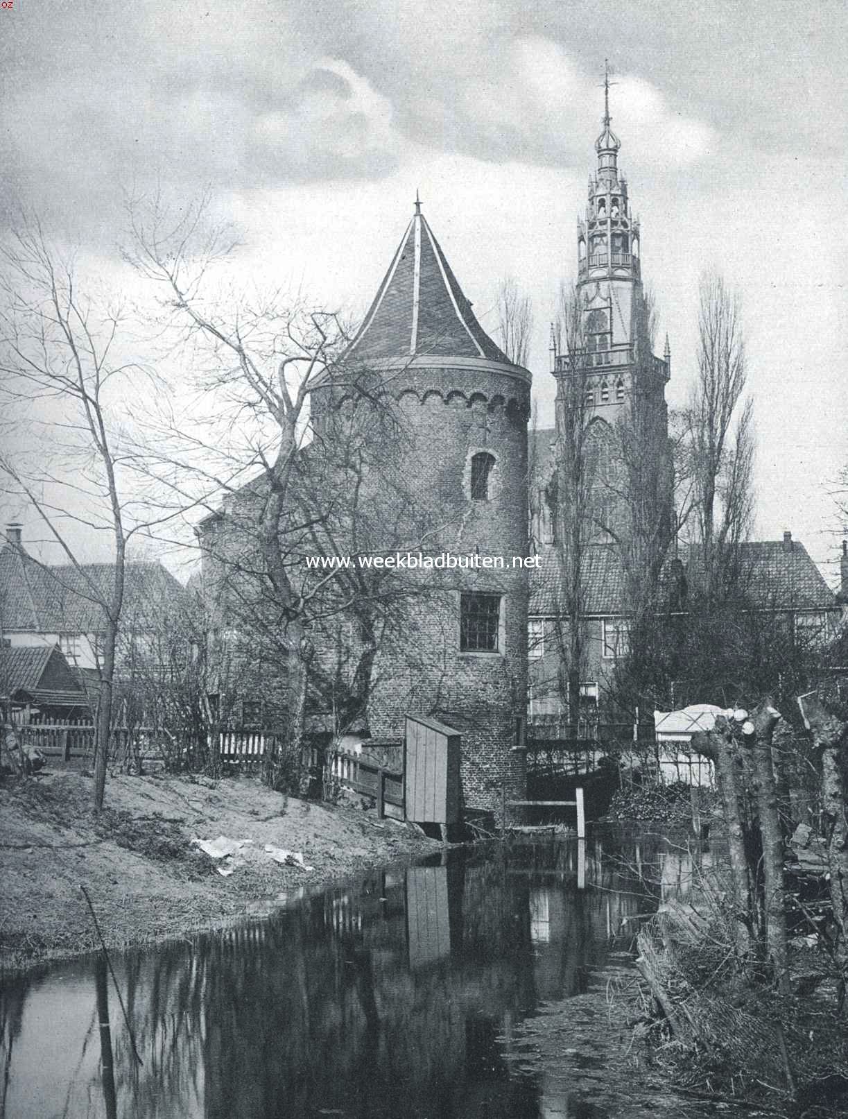 Het voormalige slot te Schagen. Een der overgebleven torens