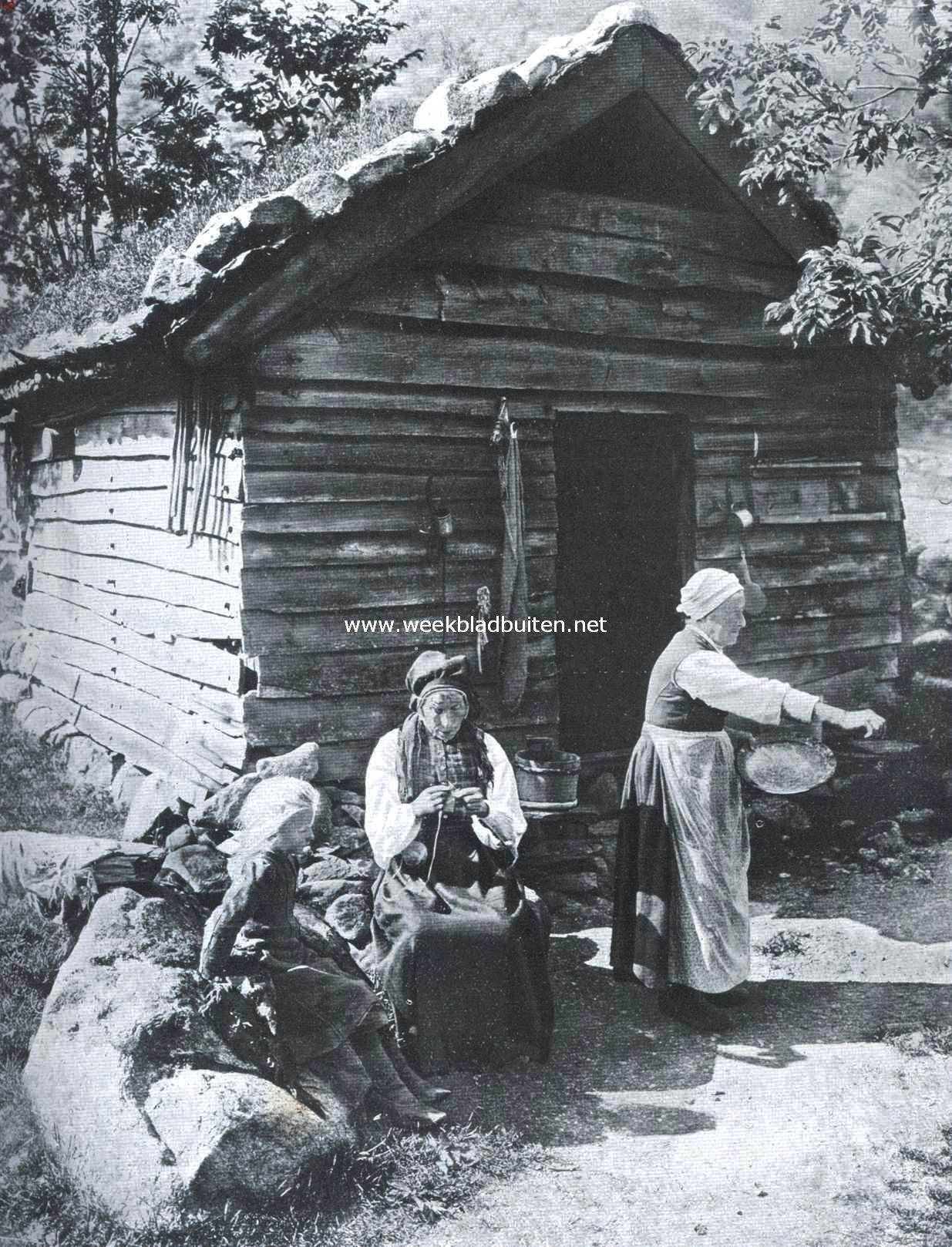 In de Hardanger (Noorwegen). De eerste dag in de lentezon