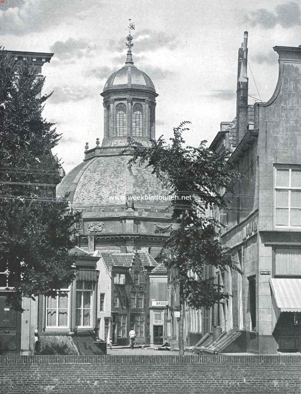 Gezicht van de Dwarskaai op de Oostkerk te Middelburg