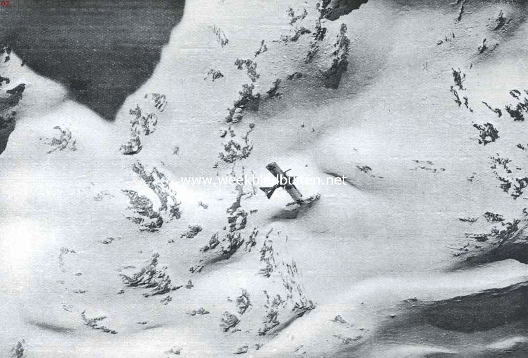 Luchttoerisme na den oorlog. Vliegmachine boven de Beiersche Alpen, van eene tweede vliegmachine uit gezien