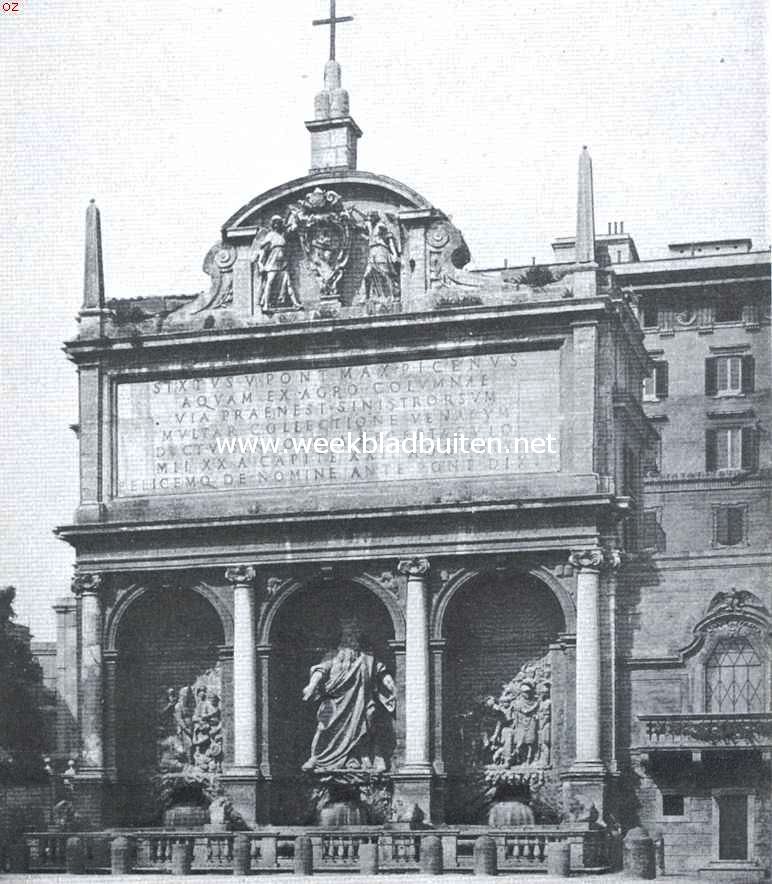 De fonteinen van Rome. De fontein dell' Acqua Felice