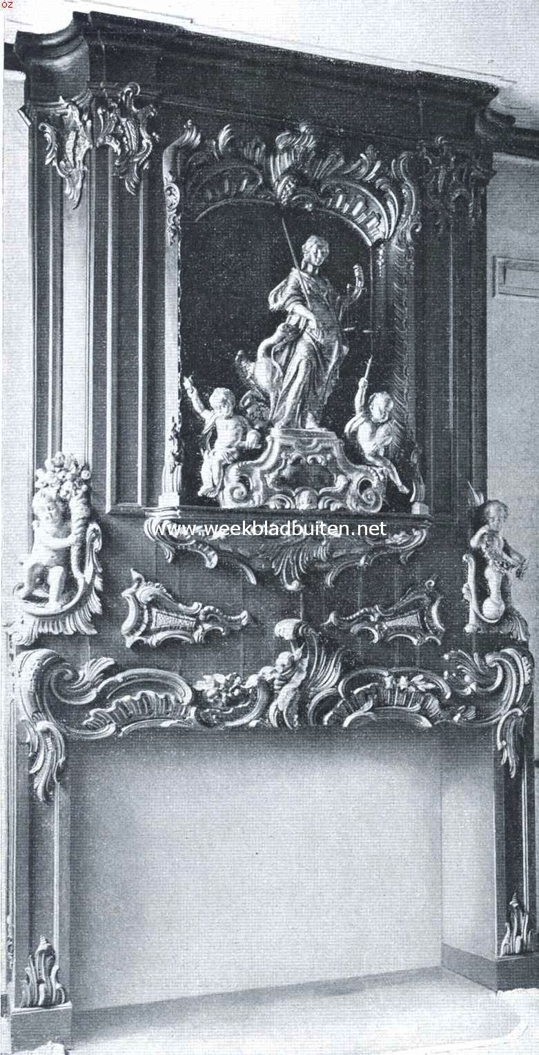 Culemborg. Rococco-schoorsteen in de raadzaal