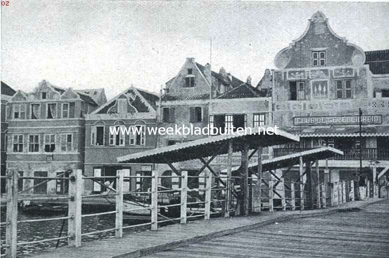 Dagelijksche dingen van Curaao. De schipbrug over de St. Annabaai