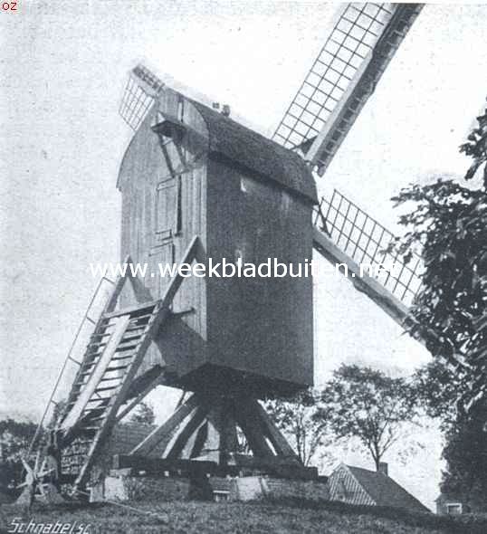 Onze windmolen-typen. Open standerdmolen. De molen bij Zuidhorn, afgebroken in 1910