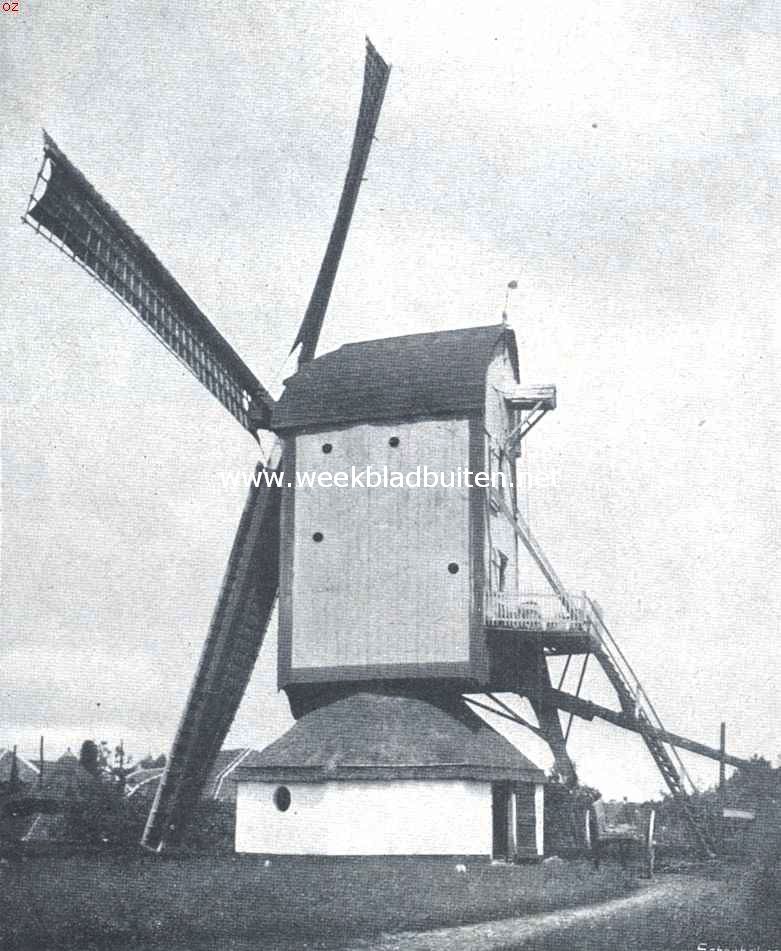 Onze windmolen-typen. Gesloten standerdmolen. De molen te Scherpenzeel