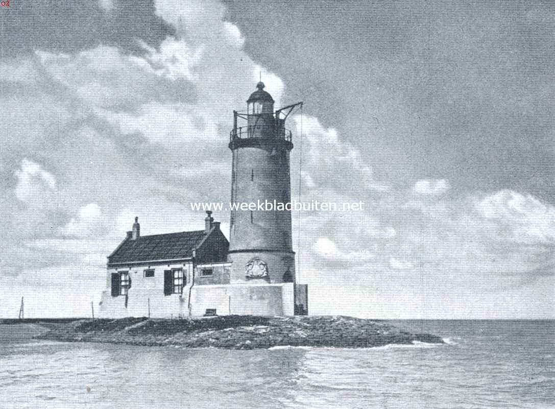 De verlichting van Amsterdam's ouden zeeweg. De vuurtoren op Marken