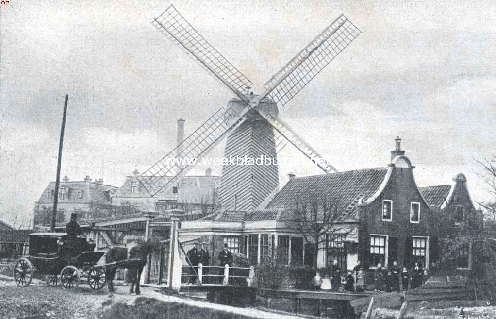 Onze windmolen-typen. Romp van een paltrokmolen, voorzijde. Thans afgebroken molen bij Amsterdam