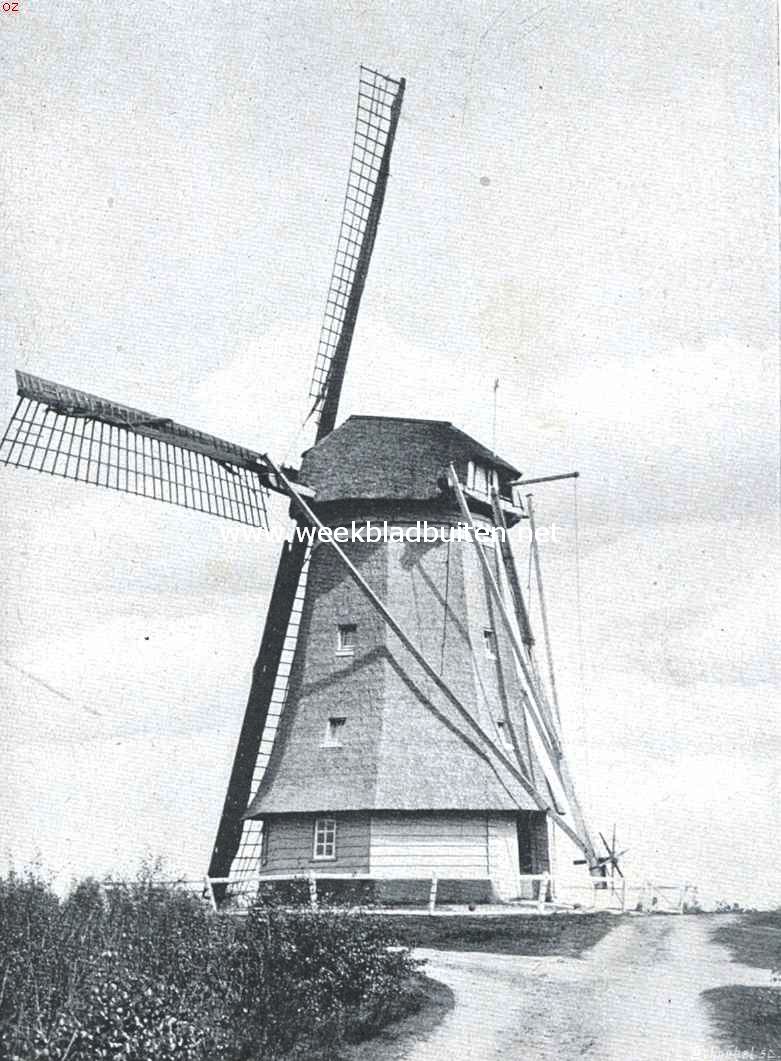 Onze windmolen-typen. Lage bovenkruier. Korenmolen bij Lunteren