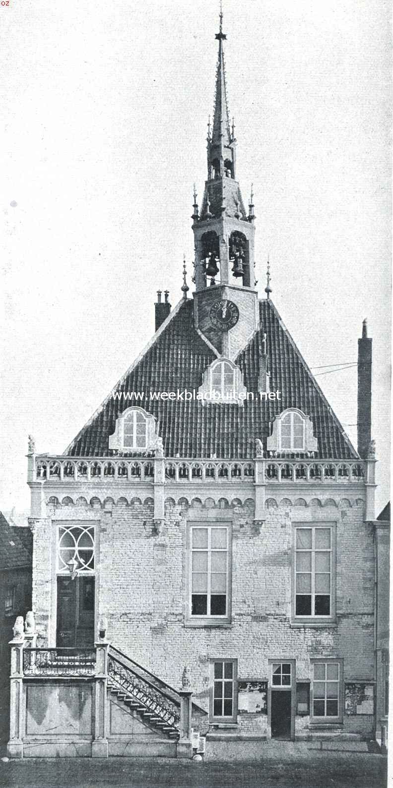 Schoonhoven. Het Stadhuis te Schoonhoven. De door de 