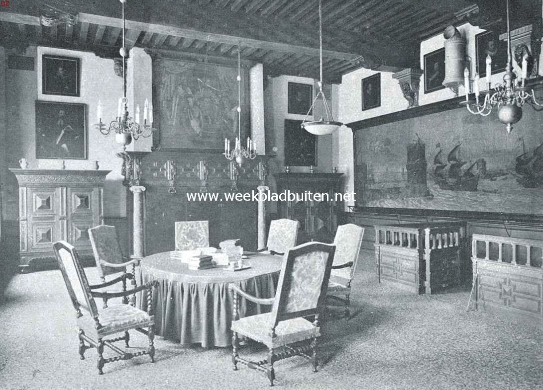 Het Stadhuis te Haarlem. De voormalige Raadzaal in het Stadhuis te Haarlem