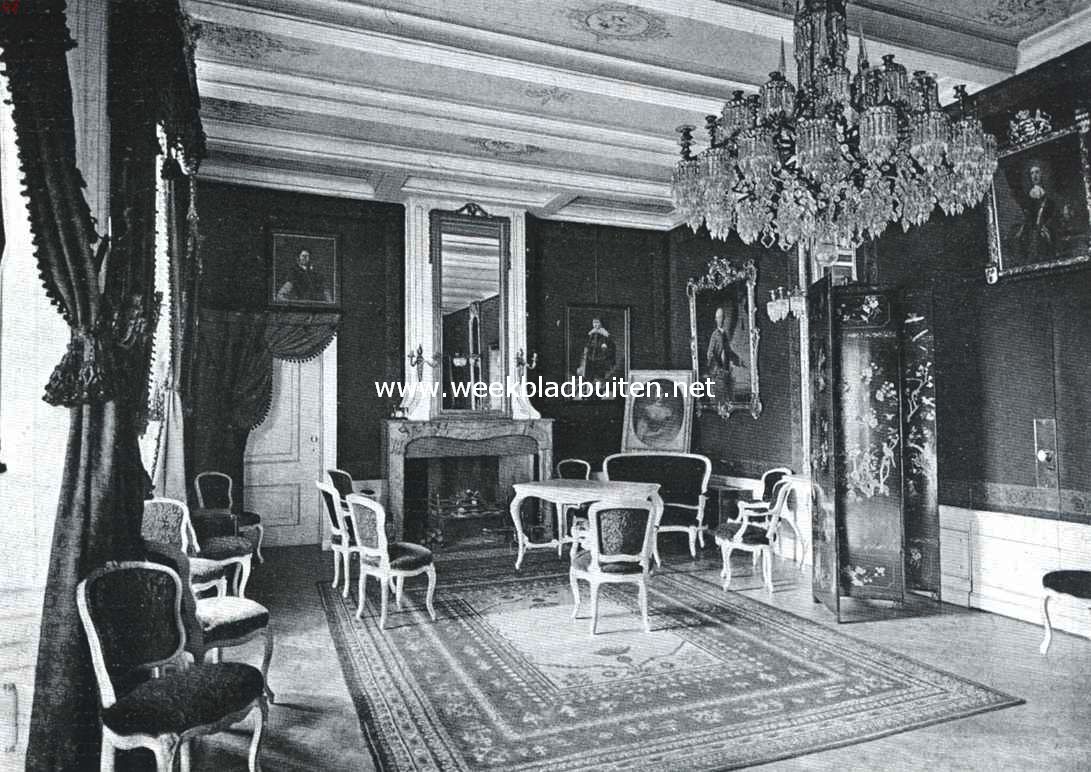 Het kasteel Hardenbroek. Zuidzijde van de Groote Zaal