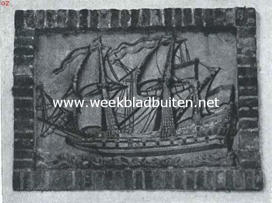 De Egmonden. Gevelsteen in een huis van 1639 aan de Schoolstr. te Egmond aan den Hoef