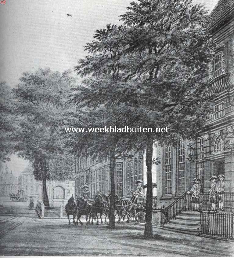 Het huis van Jan de Witt. Bij het huis van Jan de Witt in de 18de eeuw