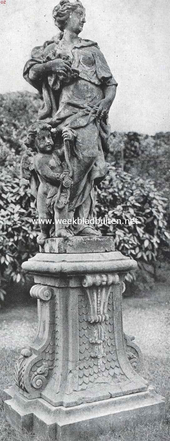 Het huis van Jan de Witt. Beeld in den tuin