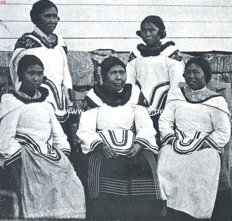 De Eskimo's. Eskimo-vrouwen en meisjes (Nain)