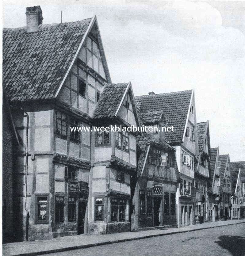 Oude huizen aan de Krumme Strasse te Detmold