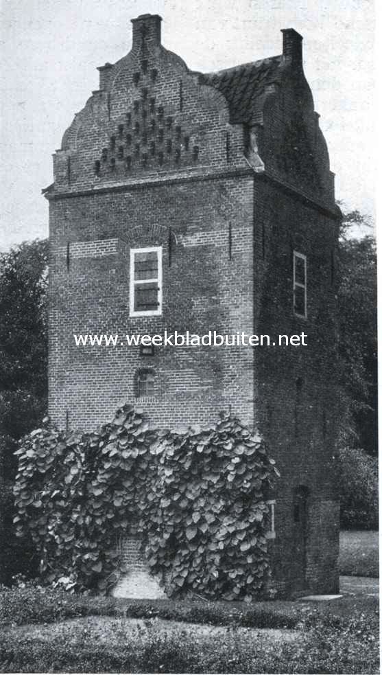 Het huis te Werve. De oude duiventoren op 't landgoed