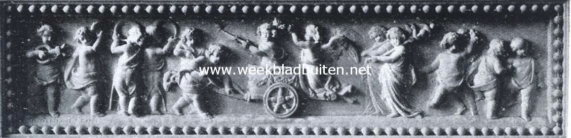 Het Binnenhof. D�tail van de schoorsteenfries in de raadkamer der ministers