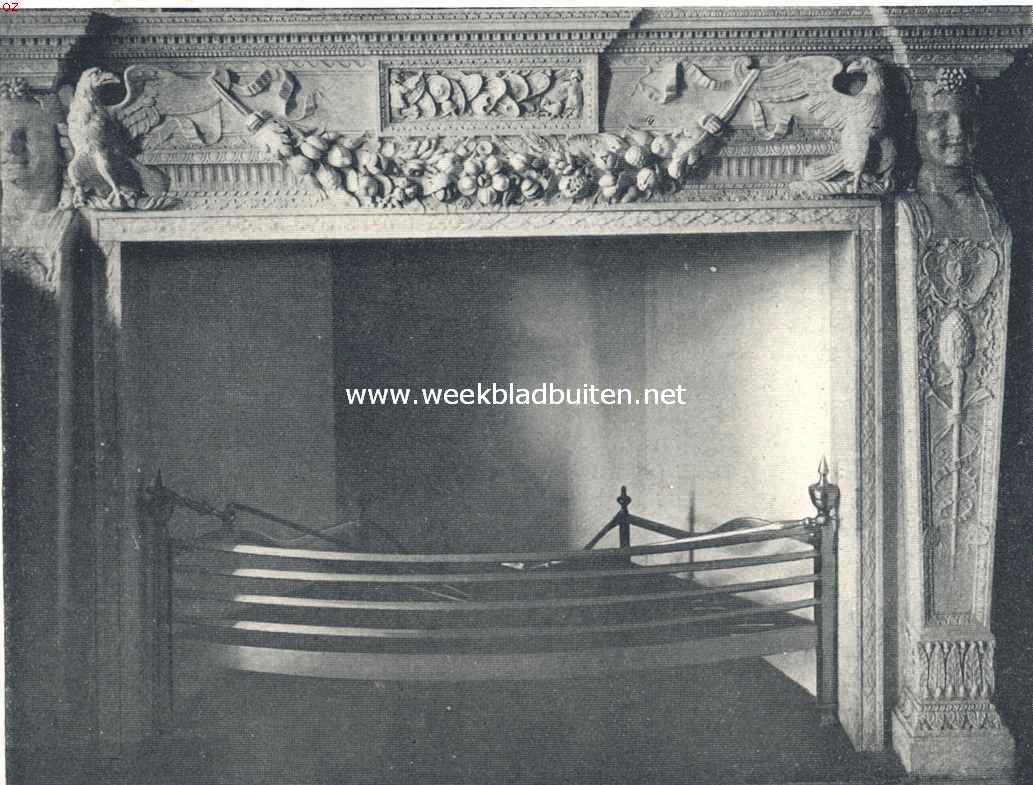 Het Paviljoen te Haarlem. De schoorsteen in de Koning-Lodewijk-kamer