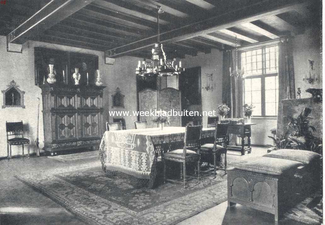 Huis Te Zaanen onder Schoten. Het Huis Te Zaanen. Hoek van de groote zaal