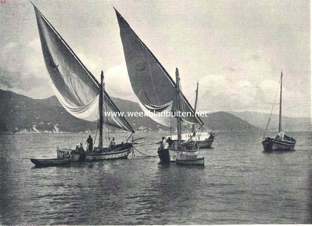 Iets over de geschiedenis van Menton. Mentoneesche visschers voor de kust