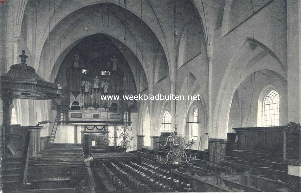 Langs de Overijselsche Vecht. Het inwendige van de kerk te Dalfsen