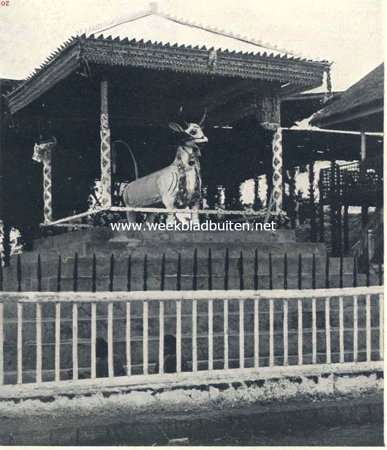 Lijkverbranding op Bali. Stier-lijkkist