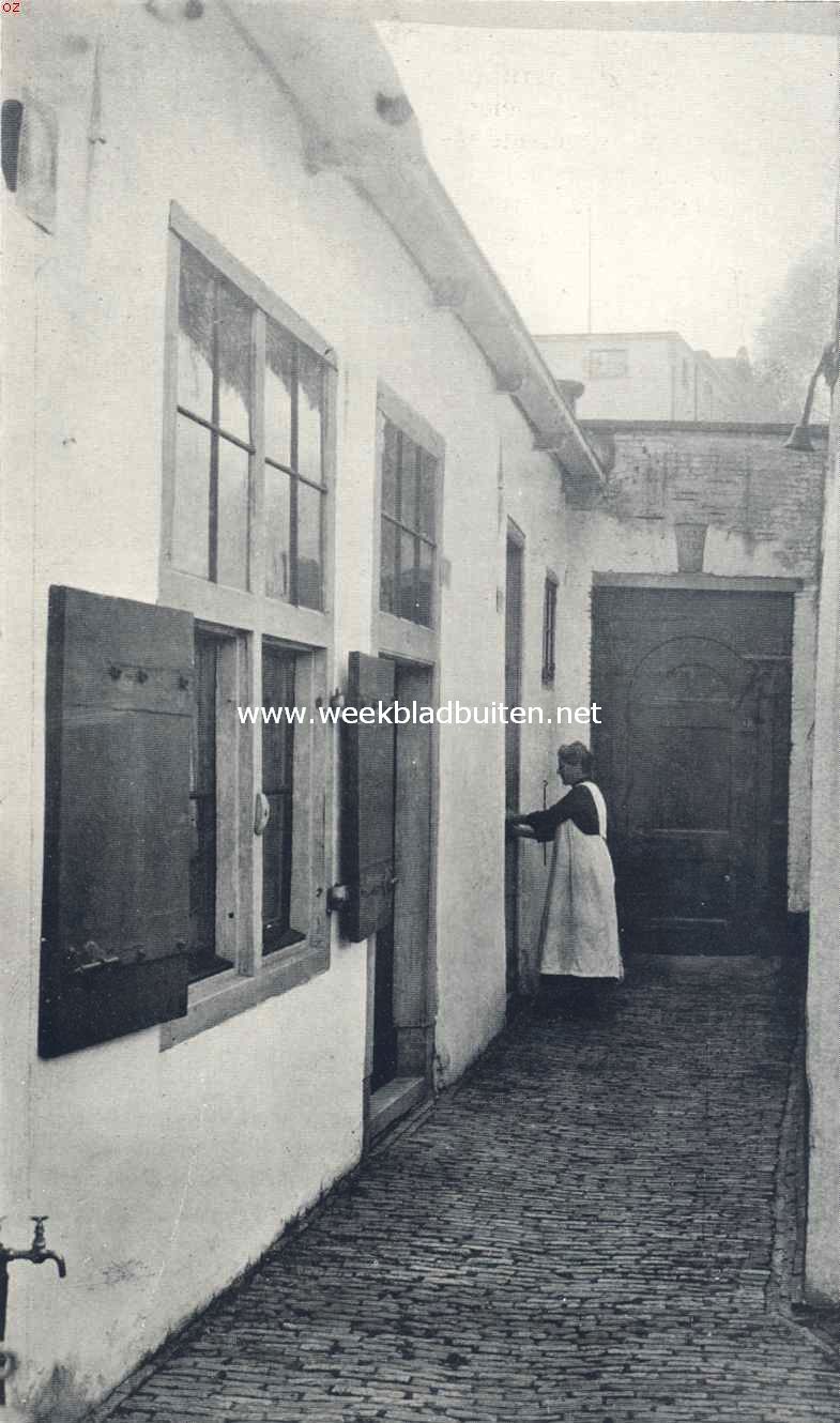 Haarlemsche hofjes. Een aardig hoekje in het hofje van Bakenes