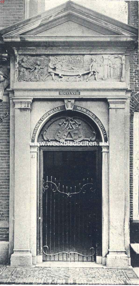 Haarlemsche hofjes. Poortje van het St. Elisabeths Gasthuis aan het Groot Heiligland
