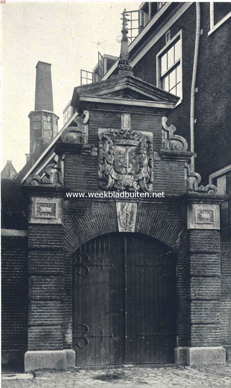 De poort der v.m. Infirmerie te Haarlem, nog vroeger het Arme-Kinderhuis