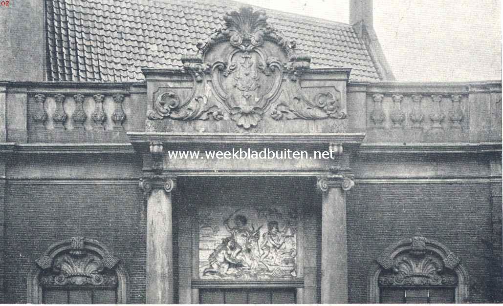 Amsterdamsche grachtpaleizen. Het huis Heerengracht 475. Gevel van het koetshuis, tuinzijde