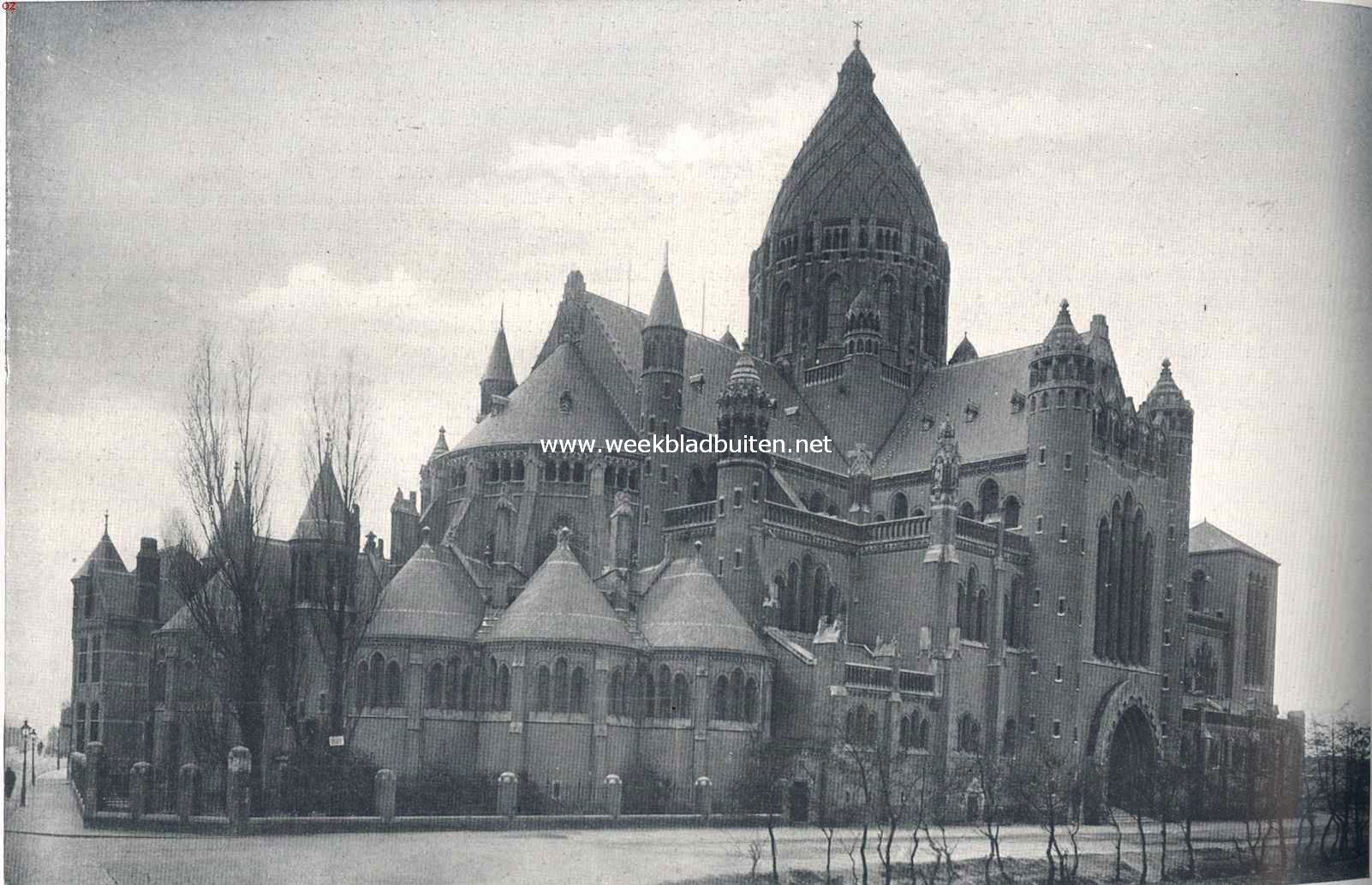De nieuwe Sint Bavokerk te Haarlem, gezien uit het noordoosten