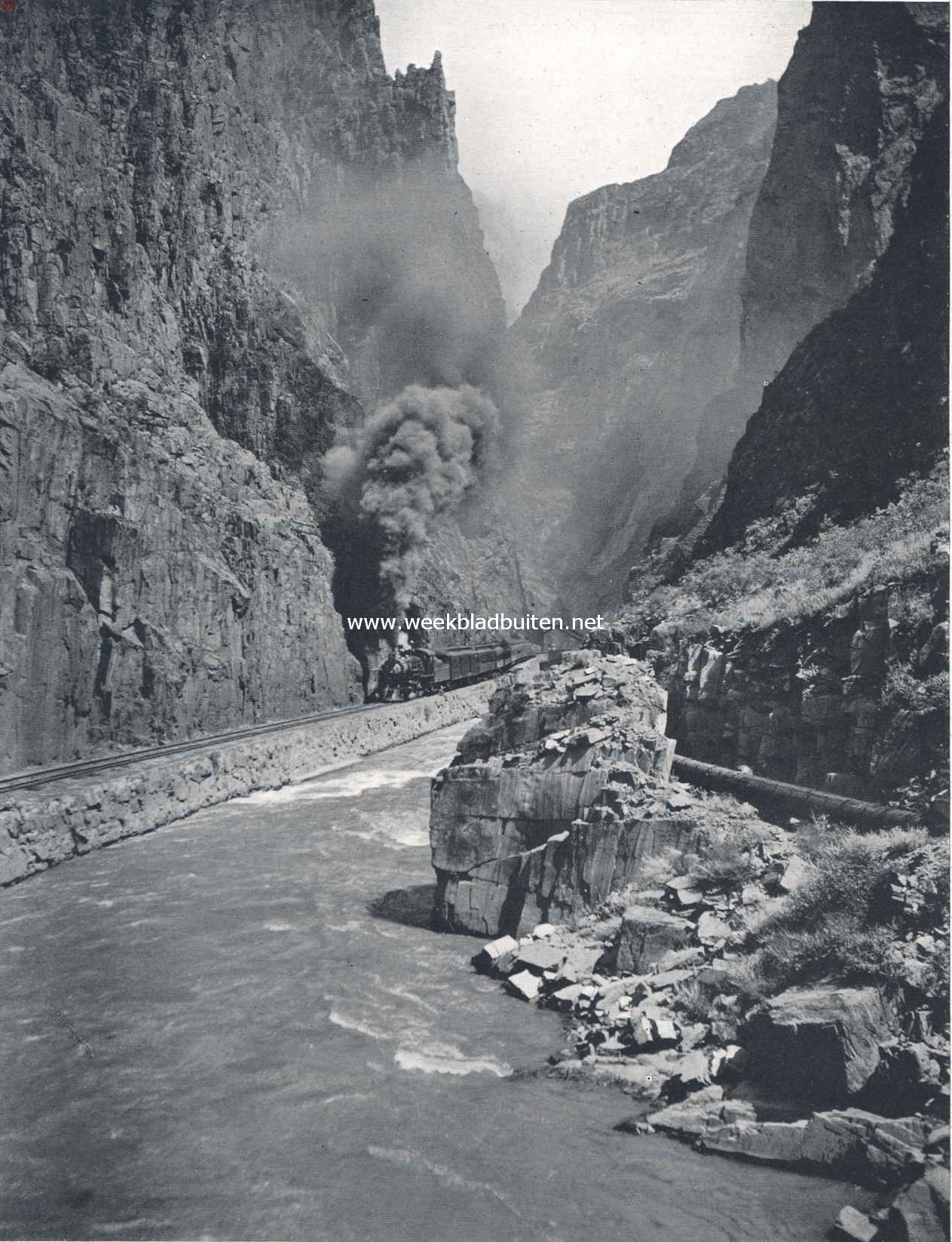 De Royal Gorge, canyon van de Arkansas, in Colorado