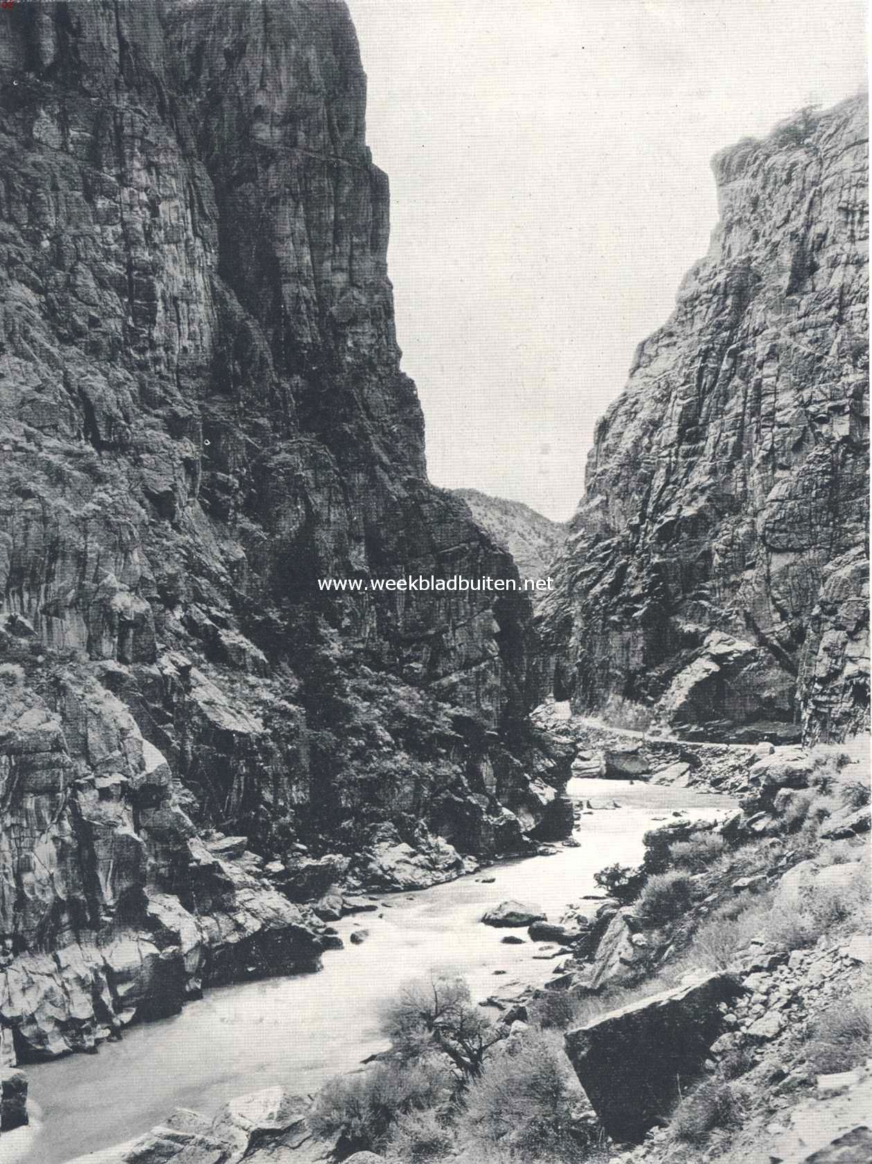 De canyon van de Snake- of Shoshone-rivier nabij het Yellowstone Park in Noord-Amerika